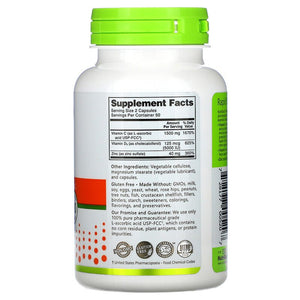 Nutribiotic Vitamin C + D3 & Zinc (100 Caps)