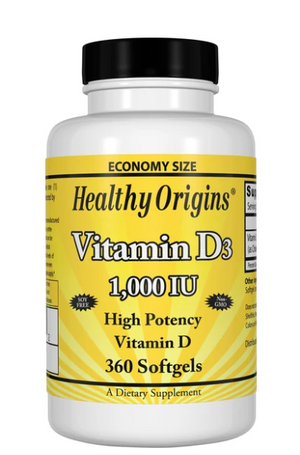 Healthy Origins Vitamin D3 (1000iu)