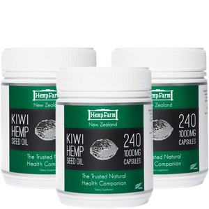 Hemp Farm Kiwi Hemp Seed Oil Capsules (3-Pack)