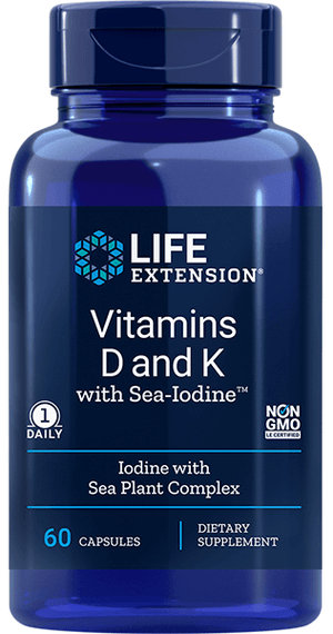 Life Extension Vitamin D & K (w/Sea Iodine)