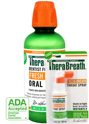 Therabreath Fresh Breath Oral Rinse & Throat Spray