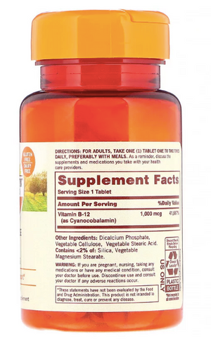 Sundown Naturals Vitamin B12 (1000mcg)